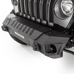 Jeep Wrangler Bumper - Front - Go Rhino - Trallenge, Stubby, Winch Ready - Black - `07-`20
